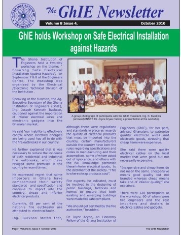 October 2010 - Ghana Institution of Engineers (GhIE)