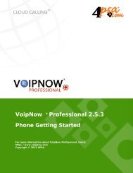 VoipNow Â® Professional 2.5.3 - Support Zone - 4PSA