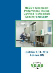 NEBB's Cleanroom Performance Testing Certified Professional