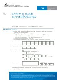 Election to change my contribution rate form - CSS