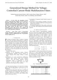 Controlled Current-Mode Multifunction Filters - Telfor 2008