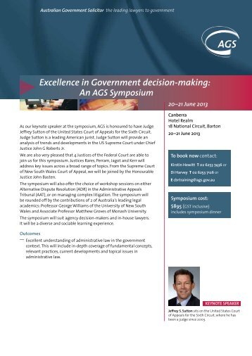 Excellence in Government decision-making: - Australian ...