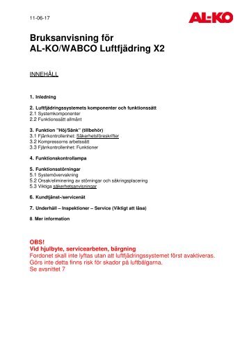 X2 LuftfjÃ¤dring 2002-2011 - AL-KO
