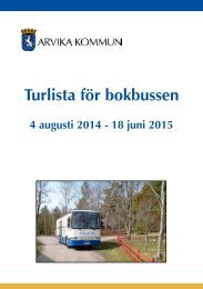 Turlista för bokbussen 2013-2014