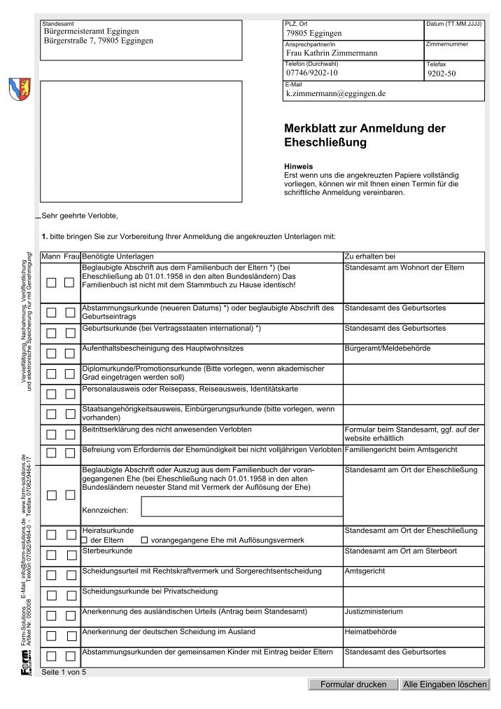 Eheschliessung Magazine