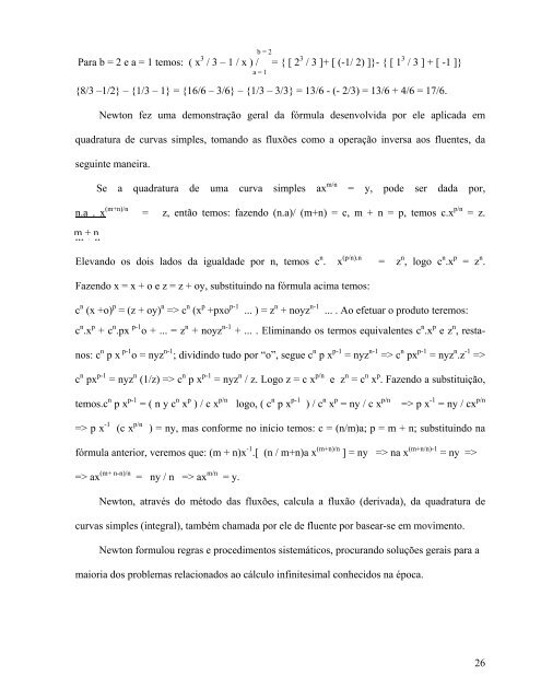 A invenÃ§Ã£o do cÃ¡lculo por Newton e Leibniz e sua evoluÃ§Ã£o para o ...