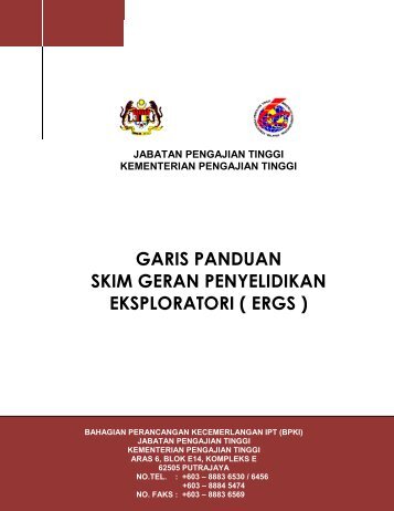 Garis Panduan ERGS - Jabatan Pengajian Tinggi - Kementerian ...