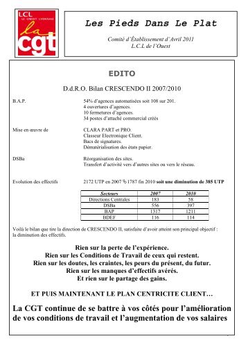 PDLPavril 2011 - CGT LCL - Le CrÃ©dit Lyonnais