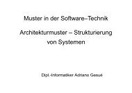 Muster in der Software–Technik Architekturmuster ... - BA