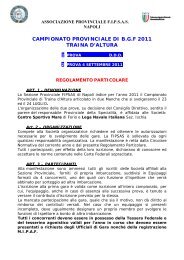 Regolamento Campionato Provinciale di Traina d ... - FIPSAS Napoli