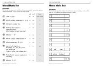 Y1 Maths Assessment - Rising Stars