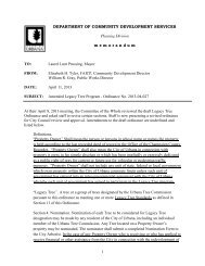 Ordinance Establishing a Legacy Tree Program - City of Urbana