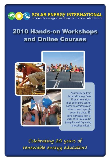 2010 Hands-on Workshops and Online Courses - Solar Energy ...