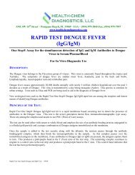 RAPID TEST DENGUE FEVER (IgG/IgM) - Health-Chem Diagnostics