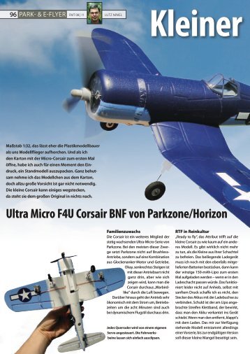 Ultra Micro F4U Corsair BNF von Parkzone/Horizon