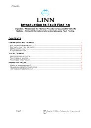 Introduction to Fault Finding - Linfo - Linn