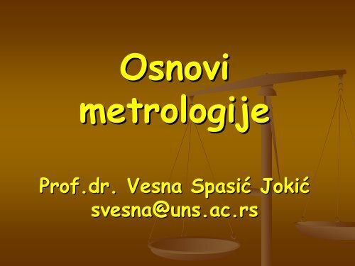 osnovi metrologije