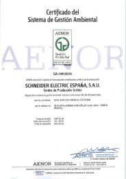 Certificados Medio Ambiente AENOR - Schneider Electric