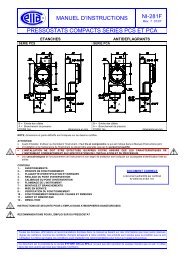 manuel d'instructions ni-281f pressostats ... - Ettore Cella SPA