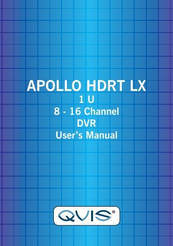 Apollo HDRT Manual - Qvis Security