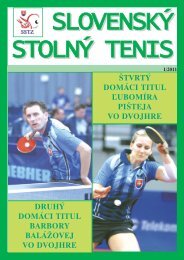 Äasopis SLOVENSKÃ STOLNÃ TENIS 1/2011 - SSTZ