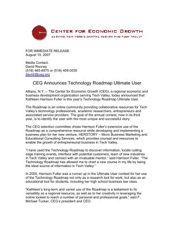 CEG Announces Technology Roadmap Ultimate User