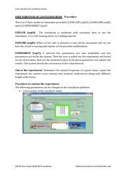 FREE VIBRATION OF CANTILEVER BEAM Procedure There are ...