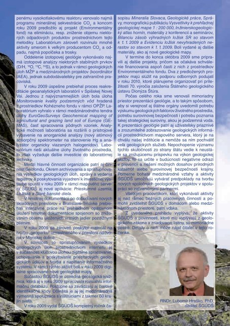 2009 (pdf - 14,7 MB) - Å tÃ¡tny geologickÃ½ Ãºstav DionÃ½za Å tÃºra