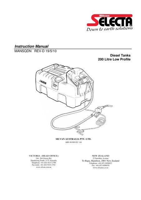 Download Manual - Silvan Australia