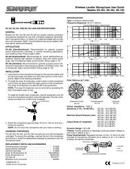 Wireless Lavalier Microphone User Guide Models WL183, WL184 ...