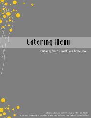 Catering menu - Reception - Embassy Suites