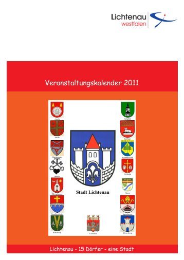 Veranstaltungskalender 2011 - Lichtenau