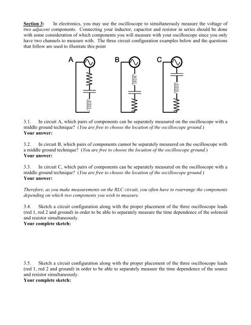 Physics 241 Lab: RLC Circuit â AC Source