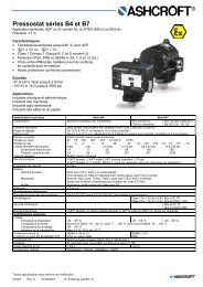 Pressostat sÃƒÂ©ries B4 et B7 - Ashcroft Instruments GmbH