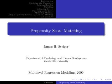 Propensity Score Matching - Statpower