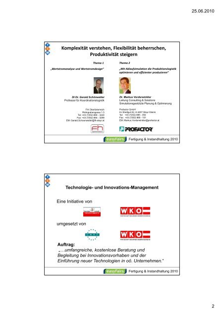 Technologiefrühstück B K l ität t h Herzlich willkommen ... - TIM