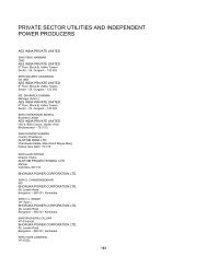 private sector utilities and independent power producers