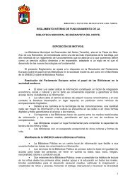 Reglamento Interno de Funcionamiento de la Biblioteca Municipal ...