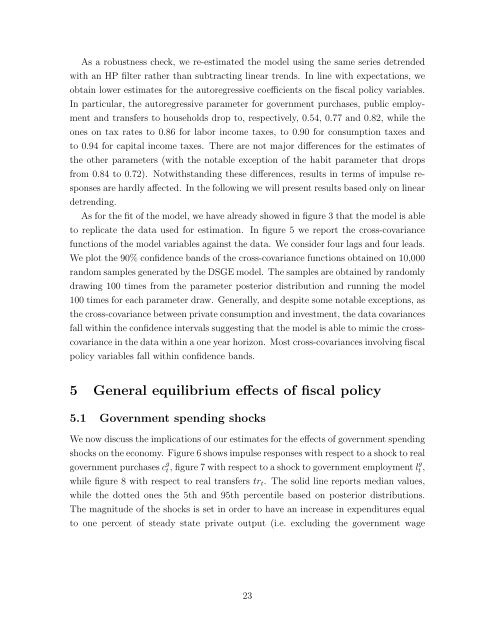 The general equilibrium effects of fiscal policy