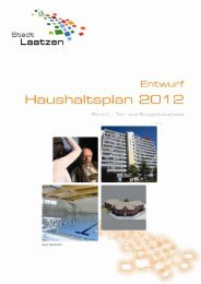 Band II Teil- und Budgethaushalte - Stadt Laatzen