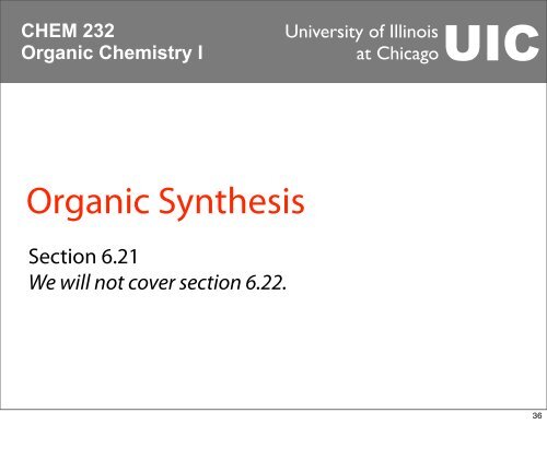 Chem 232 Lecture 12 - UIC Department of Chemistry - University of ...