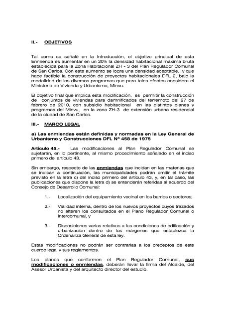 Plan Regulador - Municipalidad de San Carlos