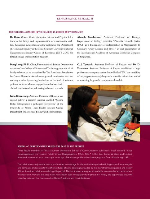 2010 annual report - Texas Southern University