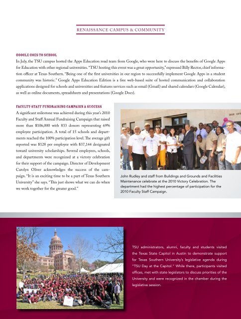 2010 annual report - Texas Southern University