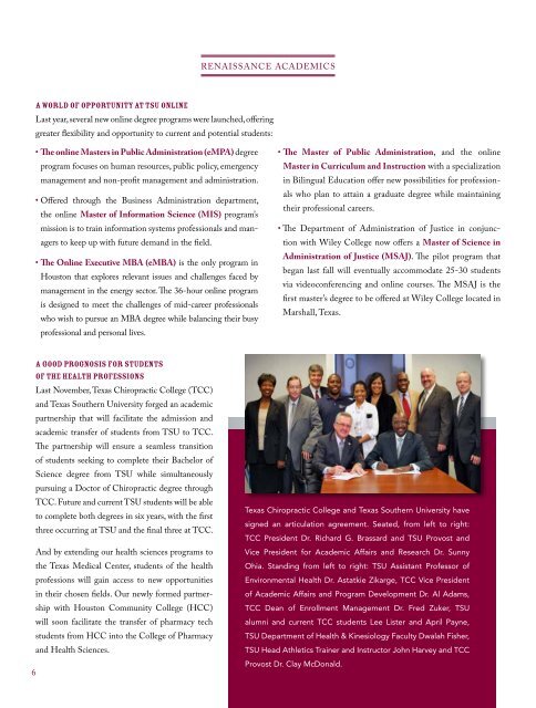 2010 annual report - Texas Southern University