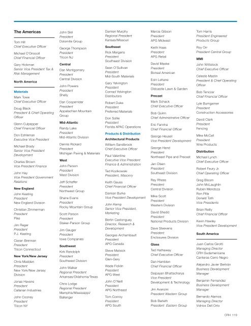 CRH Annual Report 2007 PERFORMANCE AND GROWTH