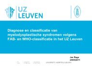 Diagnose en classificatie van myelodysplastische ... - UZ Leuven