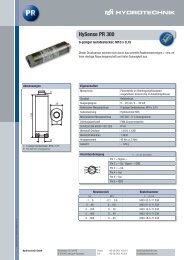 HySense PR 300 - Hydrotechnik