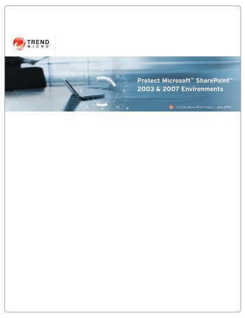 Trend Micro PortalProtect for Microsoft SharePoint Portal