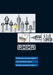 Katalog: Rotierende und feste Spitzen - Rotor Tool GmbH